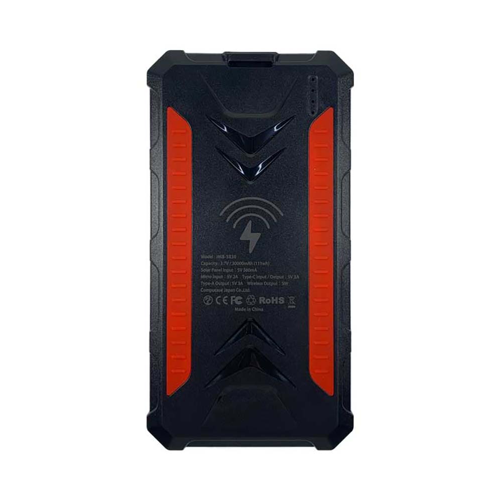 agreen ソーラーパネル付きモバイルバッテリー 30000mAh