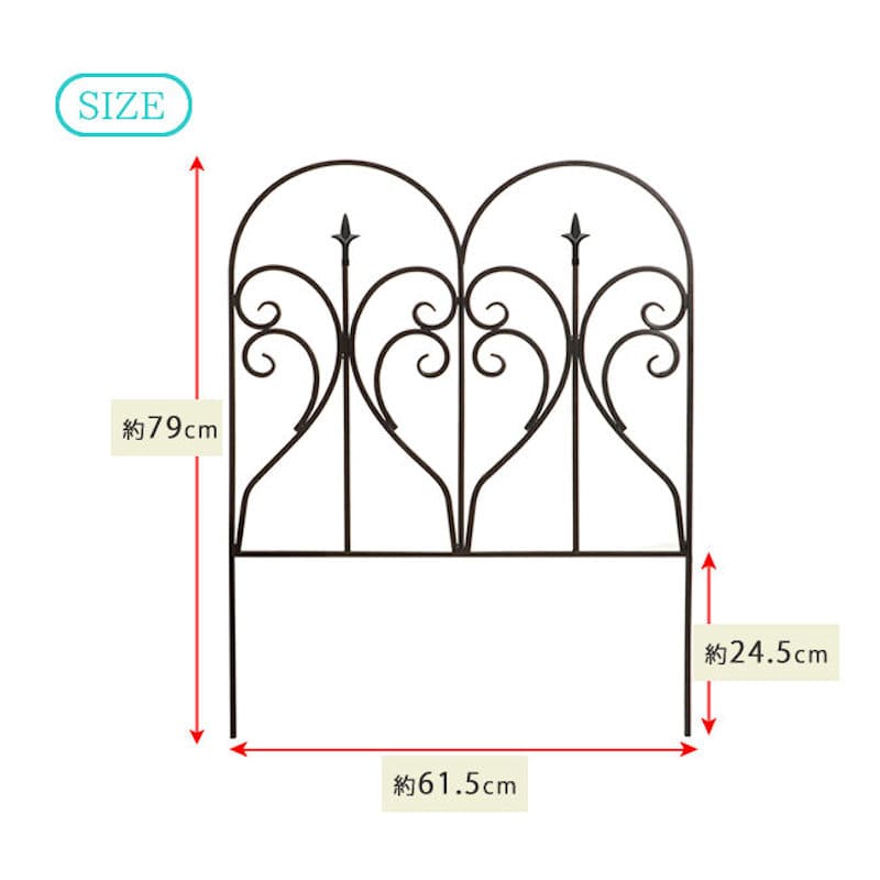 アイアンフェンス　フィニアル　６枚組　ブラック　／　ＩＰＮ－７２９３－６Ｐ