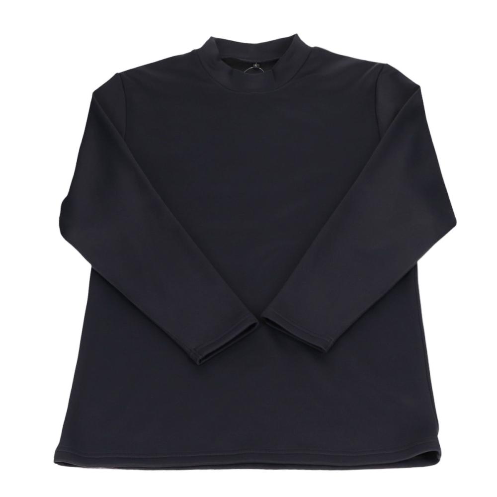 裏起毛極あったかシャツ　ハイネック　チャコール　Ｍ