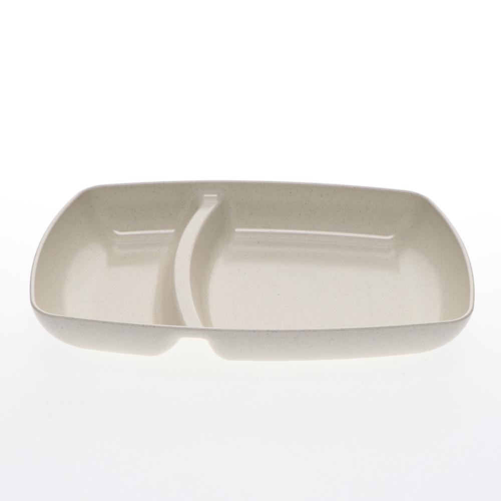 アテーナライフ　撥水抗菌・滑り止め加工　仕切皿　２３×１７ｃｍ　白石目