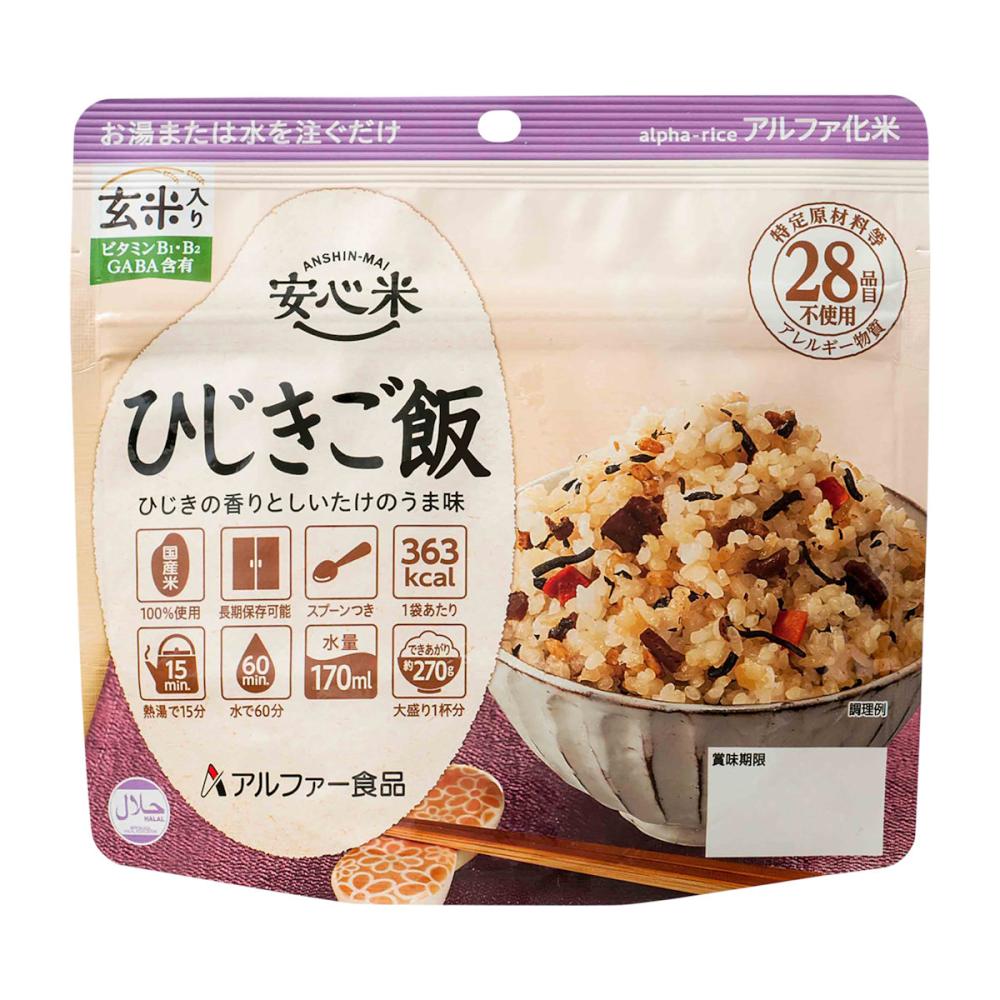 アルファー食品　コメリドットコム　の通販　安心米ひじき飯　１００ｇ　ホームセンター