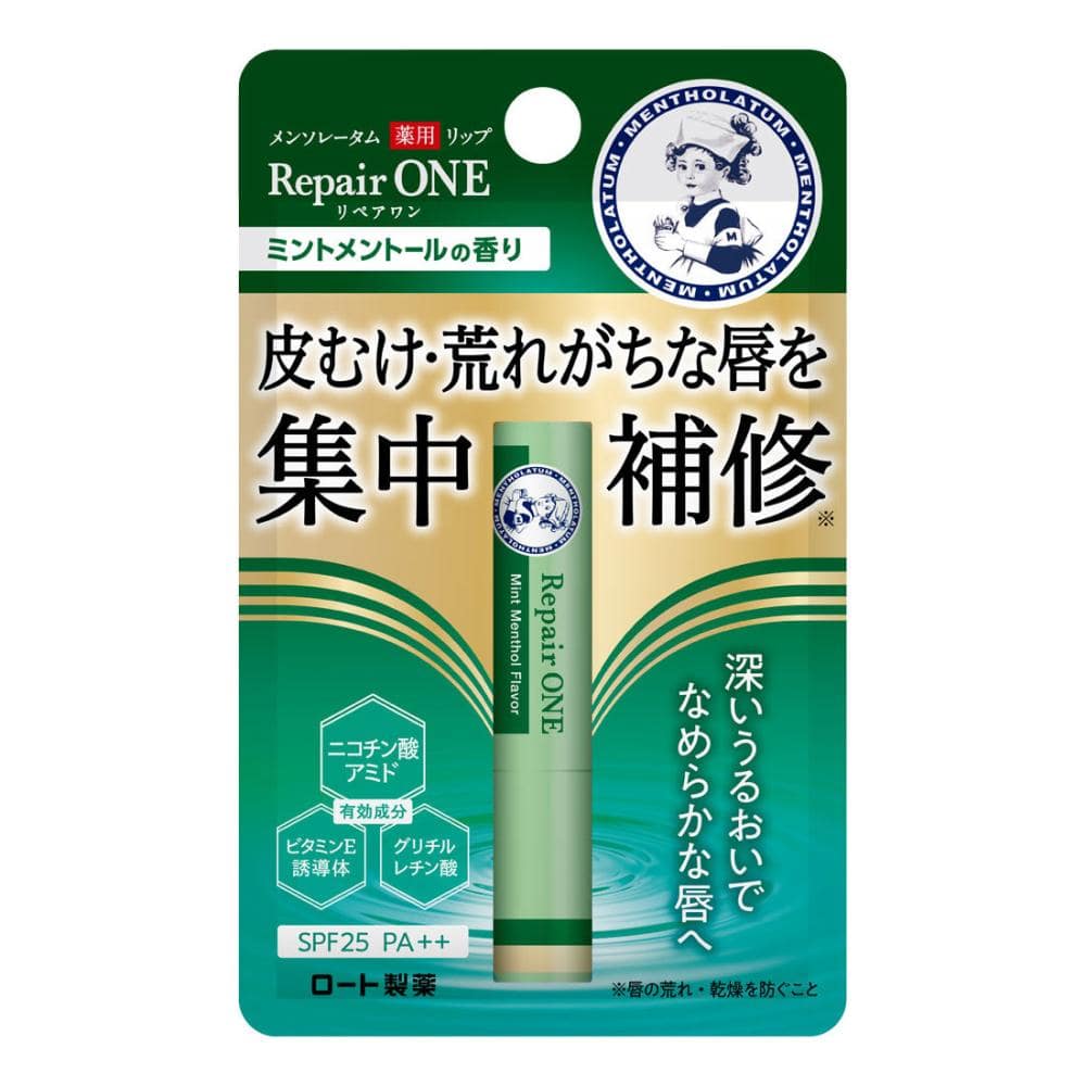 ロート製薬 メンソレータム 薬用リップ リペアワン ミントメントール 2.3g