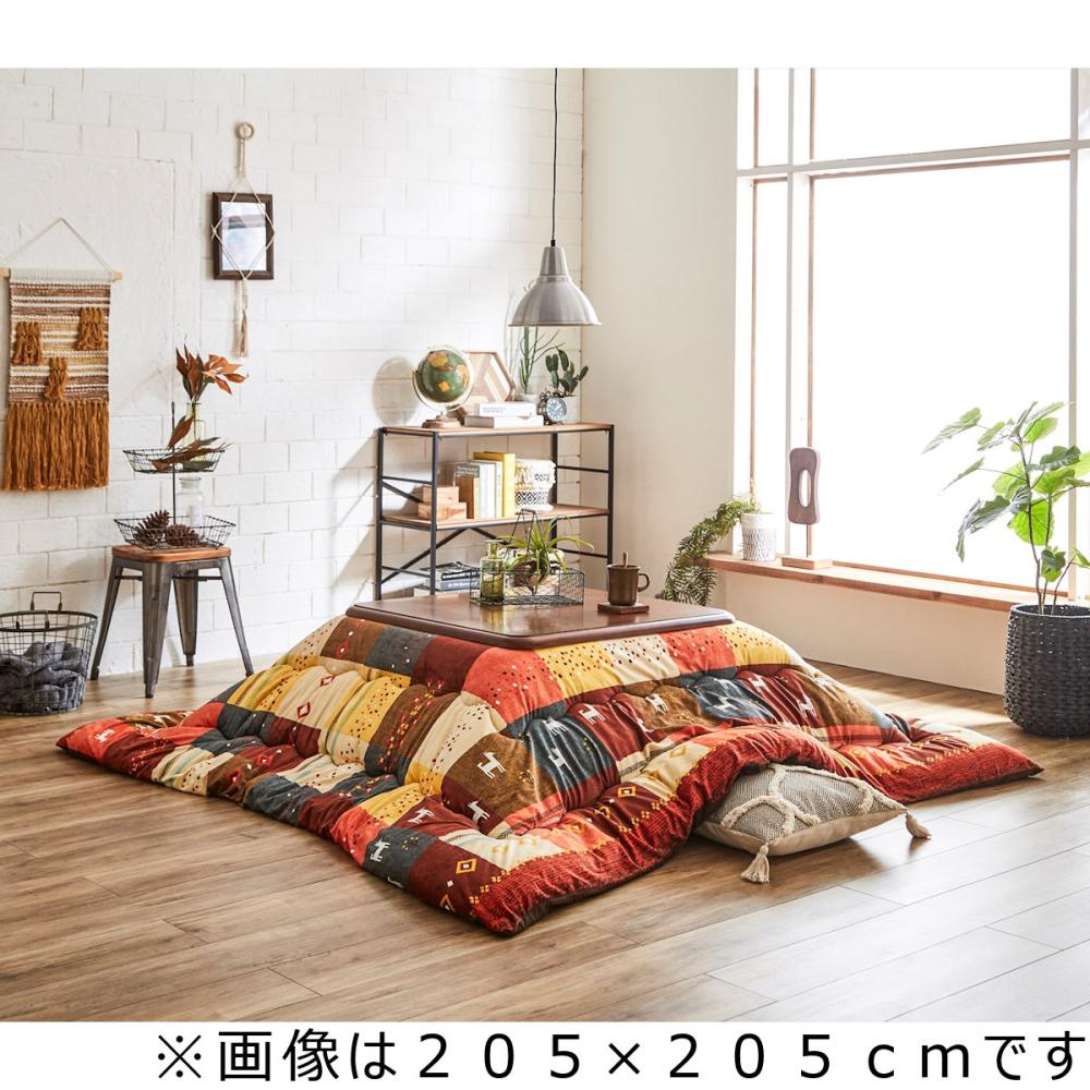 イケヒコ　こたつ掛布団　シンシア　レッド　大判長方形　約２４５×２０５ｃｍ