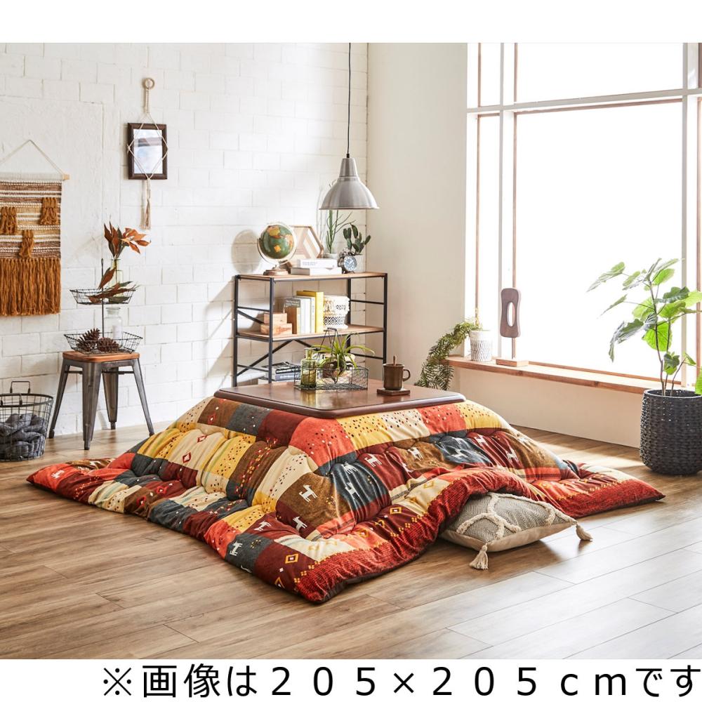 イケヒコ　こたつ掛布団　シンシア　レッド　大判長方形　約３１５×２０５ｃｍ