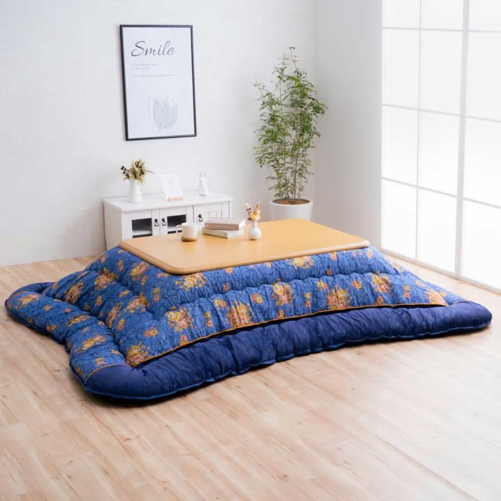 イケヒコ こたつ掛布団 プラーナ ネイビー 大判長方形 約245×205cm
