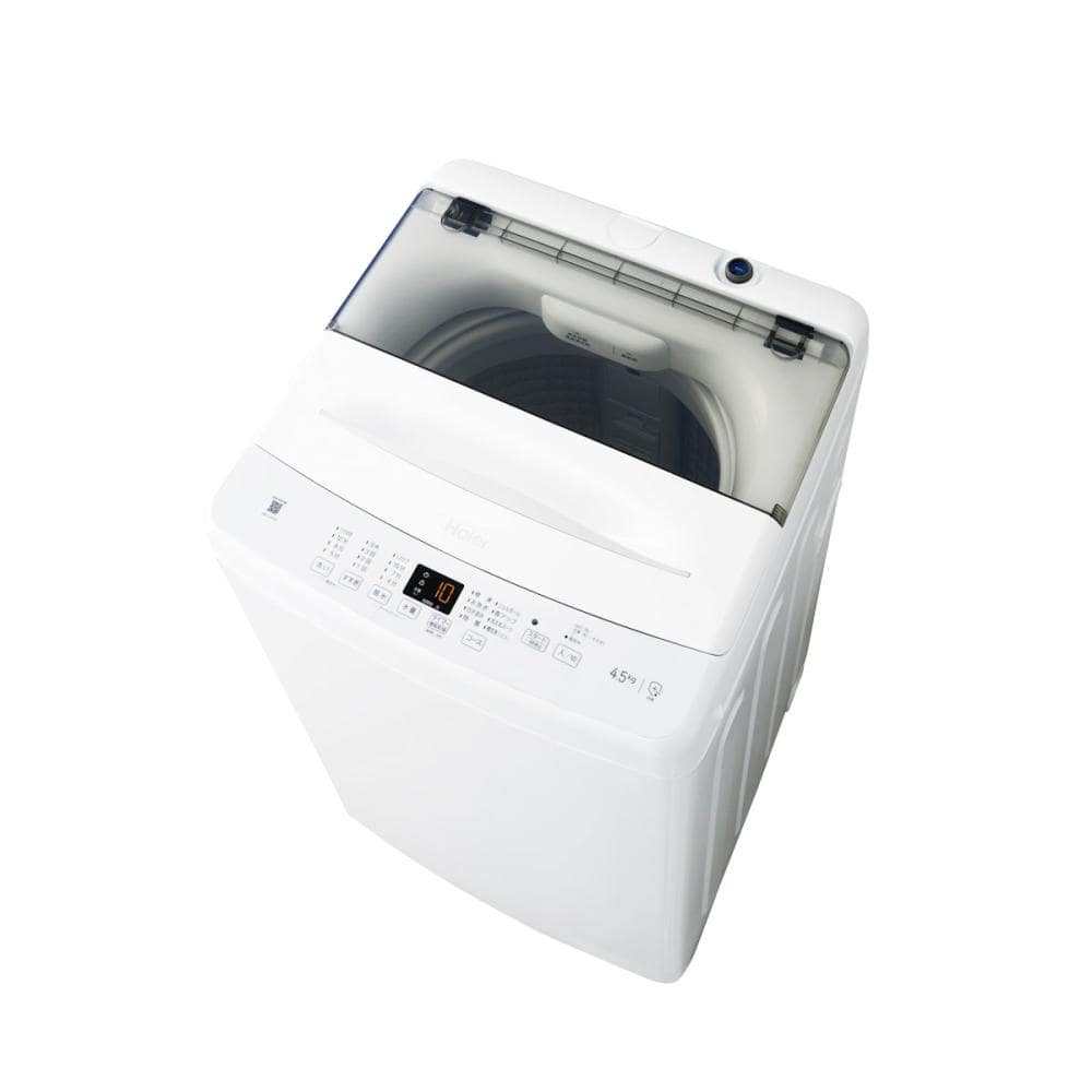 ハイアール　全自動洗濯機　４．５ｋｇ　ホワイト　ＪＷ－Ｕ４５Ｂ（Ｗ）