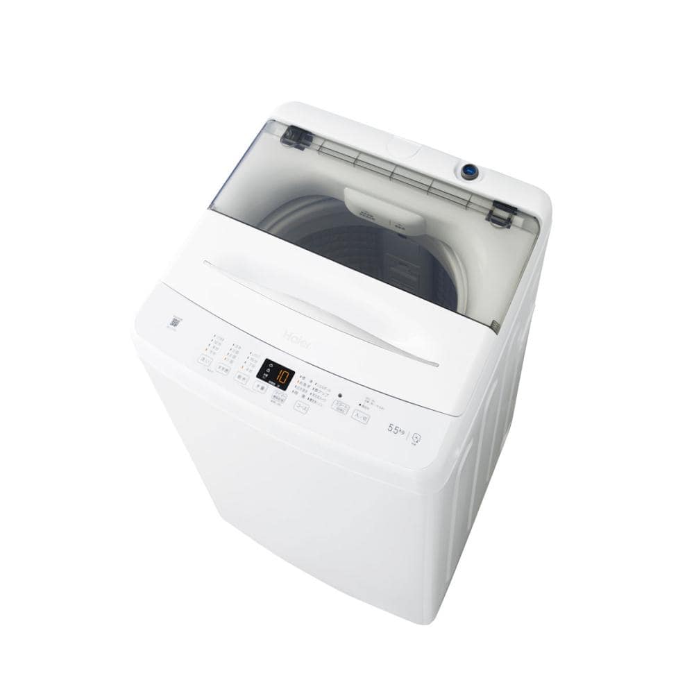 ハイアール　全自動洗濯機　５．５ｋｇ　ホワイト　ＪＷ－Ｕ５５Ｂ（Ｗ）