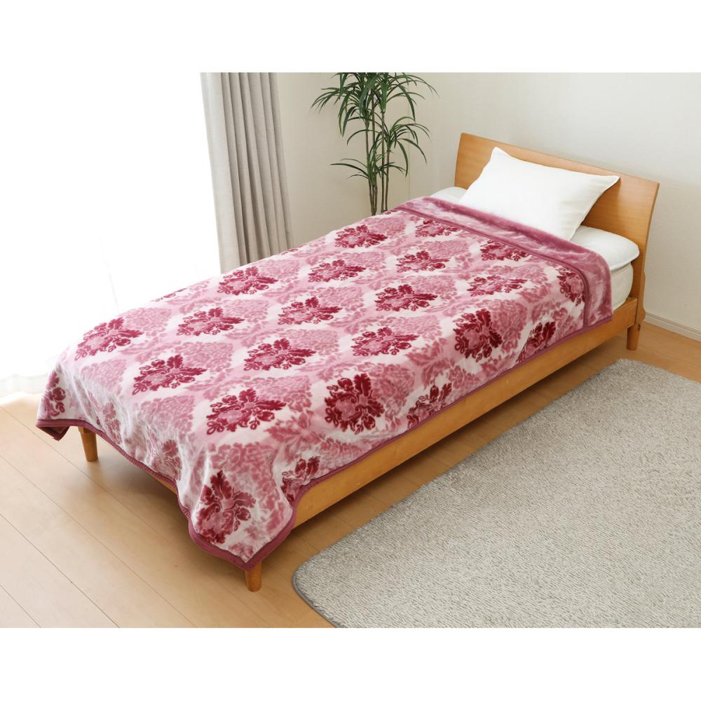 昭和西川　２枚合わせ毛布　Ｊ－００３　１．８ｋｇ　ピンク　１４０×２００ｃｍ