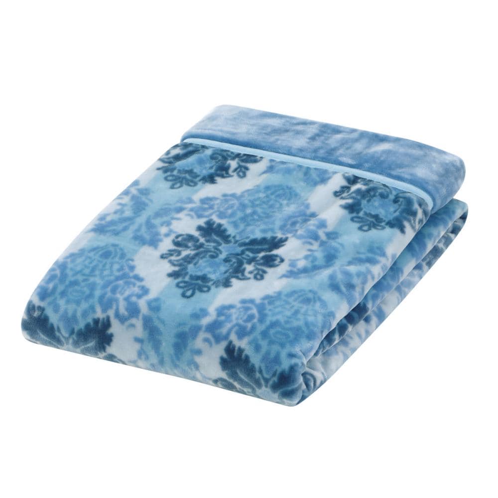 昭和西川　２枚合わせ毛布　Ｊ－００３　１．８ｋｇ　ブルー　１４０×２００ｃｍ