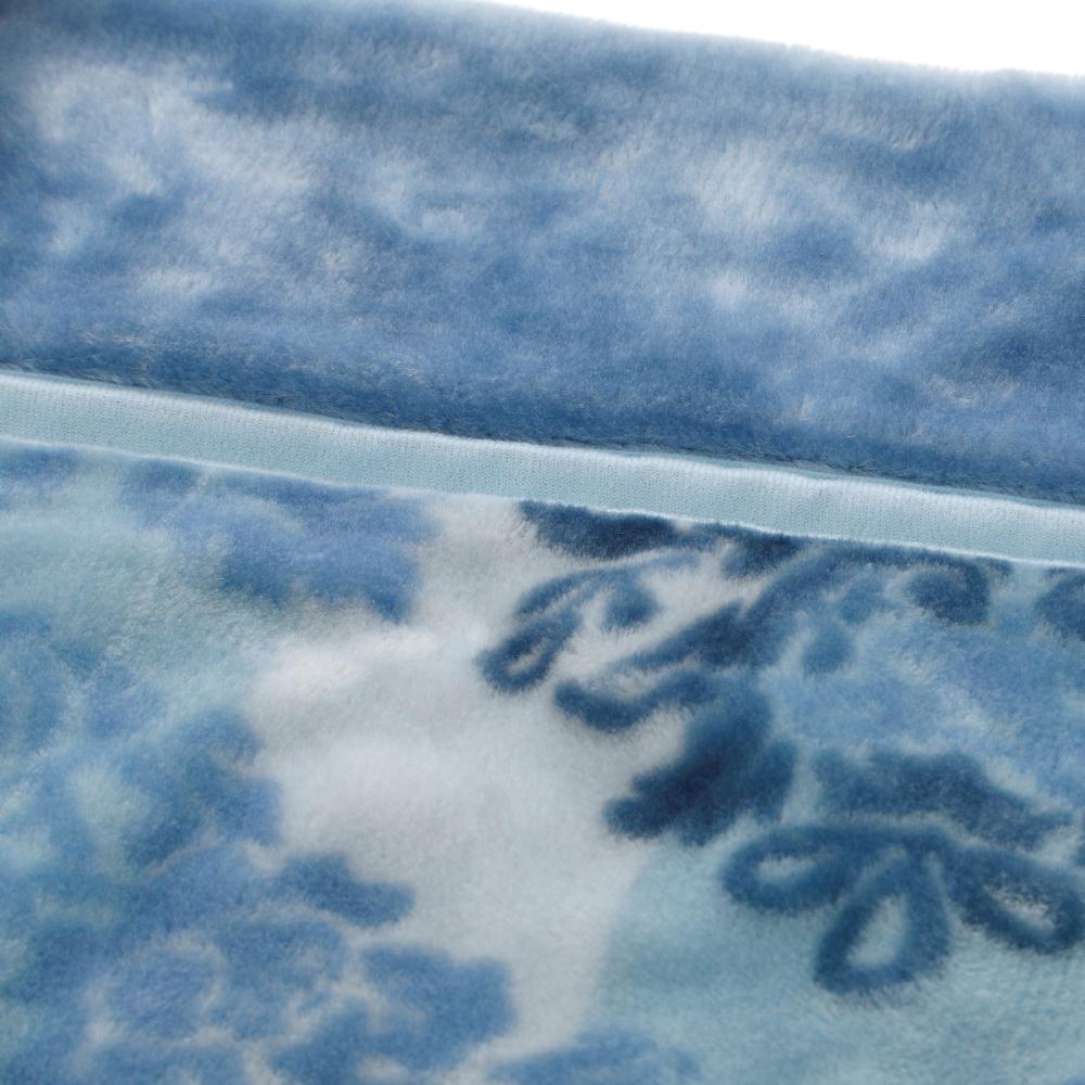 昭和西川　２枚合わせ毛布　Ｊ－００３　１．８ｋｇ　ブルー　１４０×２００ｃｍ