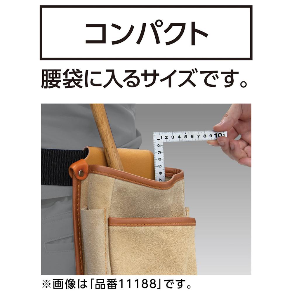 シンワ測定　曲尺平ぴた　表裏同目　ホワイト　１５×１１ｃｍ　１１１８９