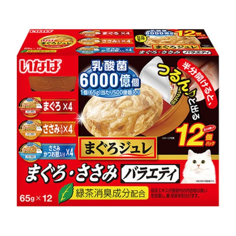 いなば まぐろジュレ 乳酸菌 まぐろささみバラエティ 65g×12個