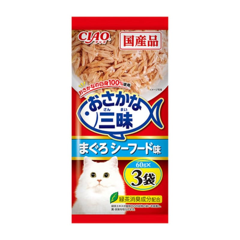 ＣＩＡＯ　おさかな三昧　まぐろシーフード味　６０ｇ×３
