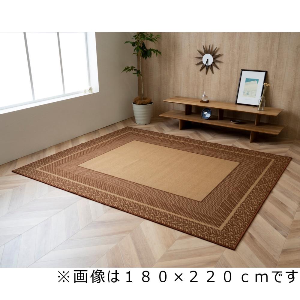 イケヒコ　ダイニングカーペット　カントネ　ブラウン　２２０ｘ３００ｃｍ