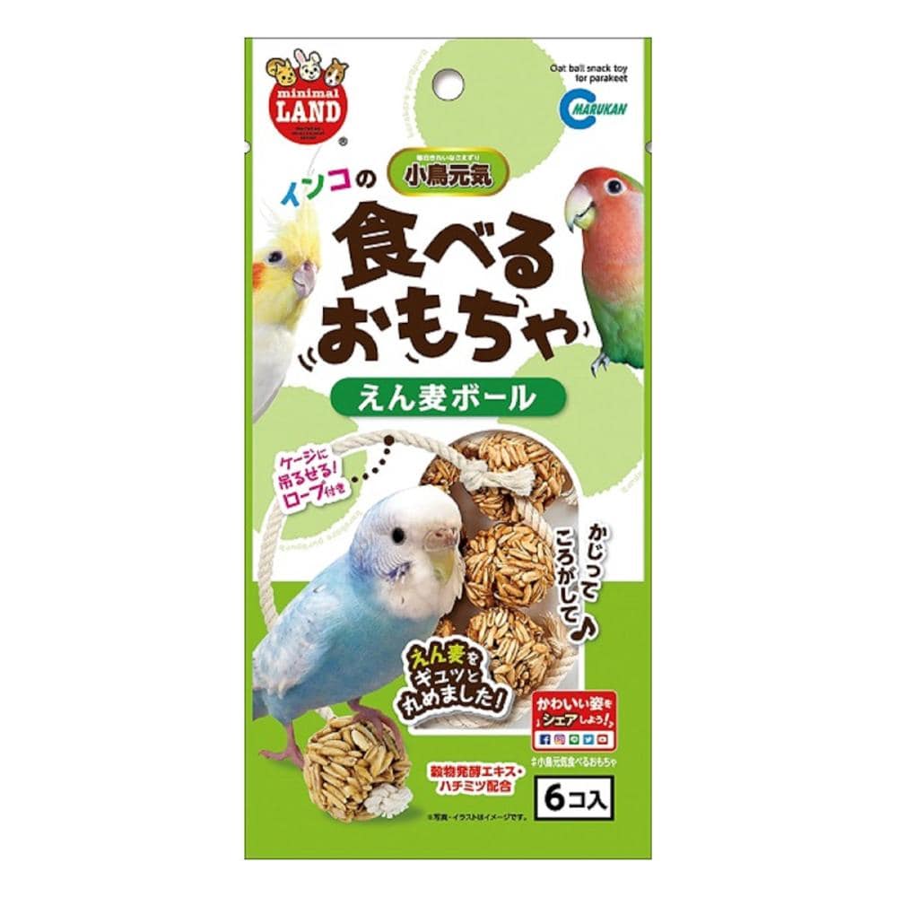 マルカン ミニマルランド インコのえん麦ボール