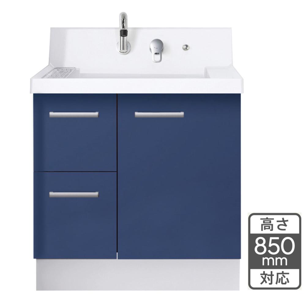ＬＩＸＩＬ　洗面化粧台　Ｋ１シリーズ　引出タイプ　間口７５ｃｍ×高さ８５ｃｍ　アーバンブルー　寒冷地用　Ｋ１Ｈ５－７５５ＳＹＮーＵ／Ｂ１２Ｈ