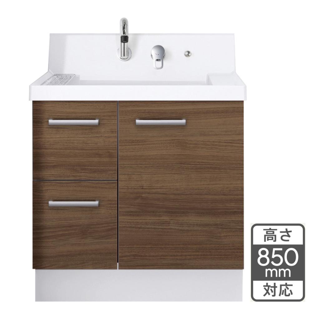 LIXIL 洗面化粧台 K1シリーズ 引出タイプ 間口75cm×高さ85cm クリエモカ 寒冷地用 K1H5-755SYNーU/LM2H