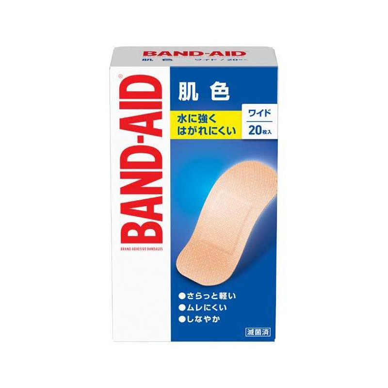 ジョンソン　バンドエイド　肌色　ワイド　２０枚入り