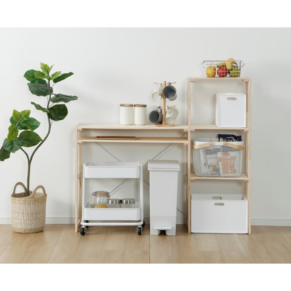 アテーナライフ パインラック 80cm幅 3段 8030