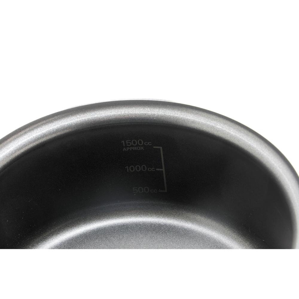 アテーナライフ　ＩＨ対応　目盛り付き吹きこぼれにくい超軽量アルミ片手鍋　１８ｃｍ