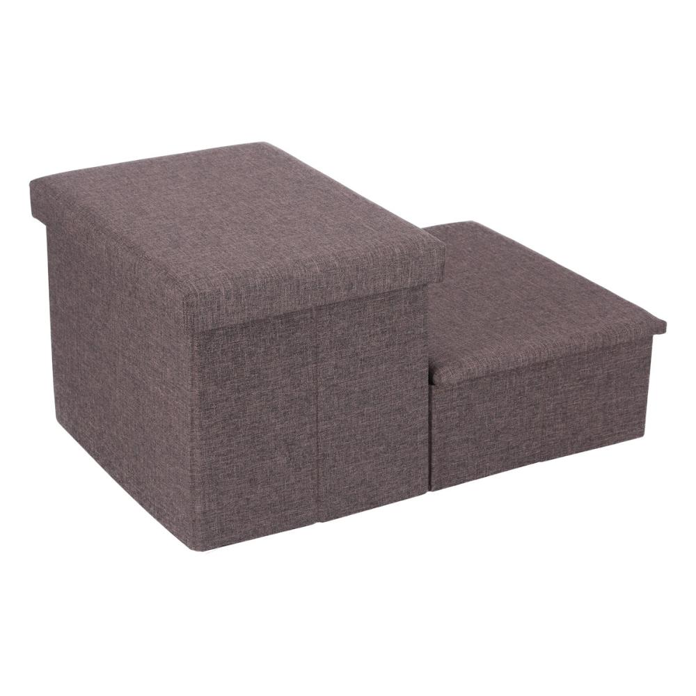 不二貿易　収納付きペットステップ　チャコール