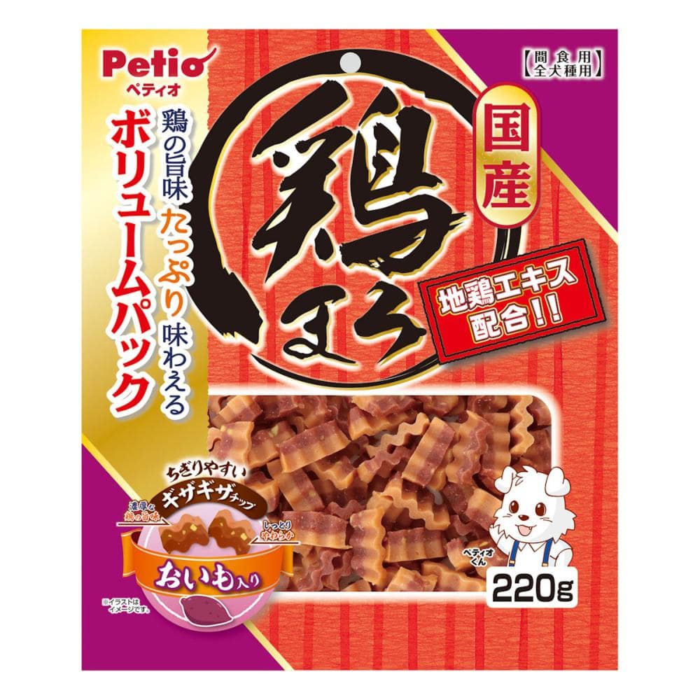 鶏まろ　ギザギザチップ　おいも入り　２２０ｇ