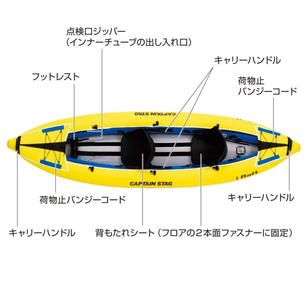 キャプテンスタッグ　アイラフト　タンデム２　シトラス　ＵＳ１３０３