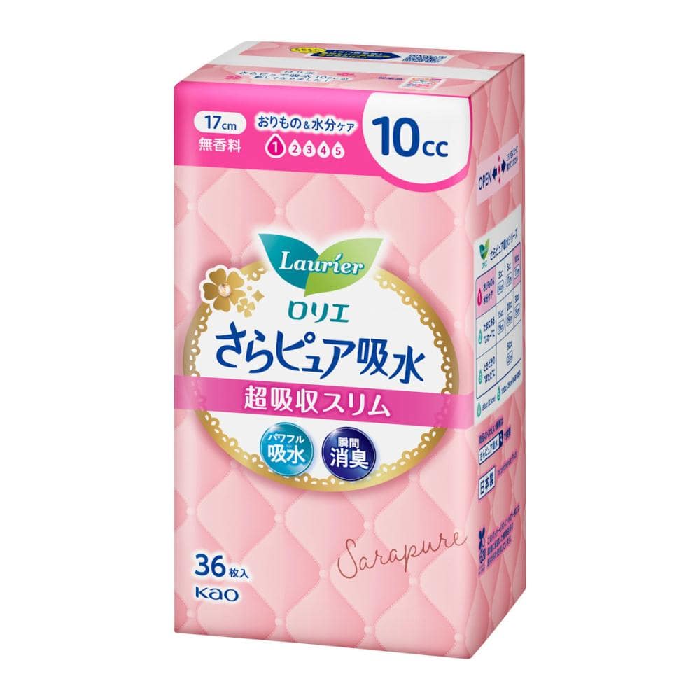 花王　ロリエ　さらピュア吸水　超吸収スリム　１０ｃｃ　無香料　３６枚