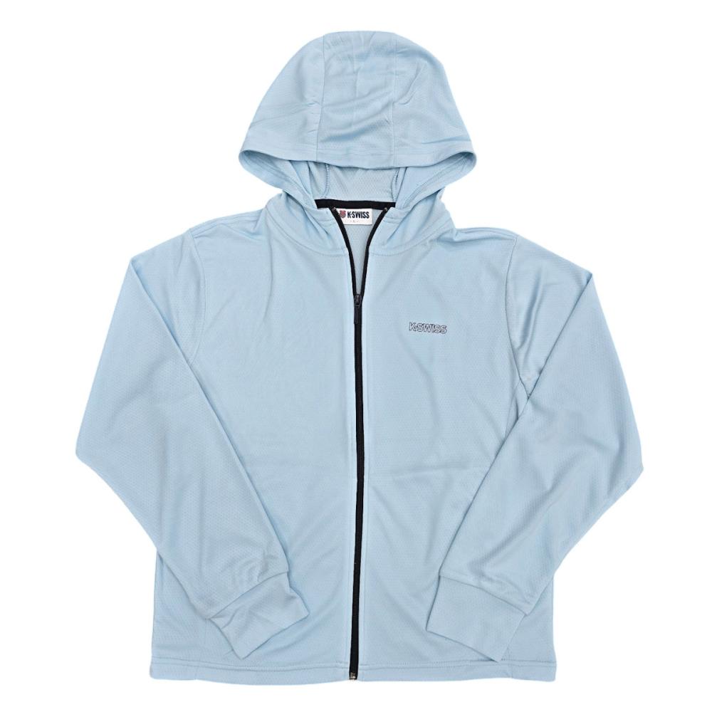 K・SWISS 婦人 塗地パーカー サックス M KA415