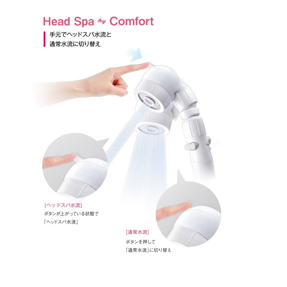 Arromic Head Spa Bubble Shower パールホワイト Arromic Head Spa Bubble Shower パールホワイト Arromic Head