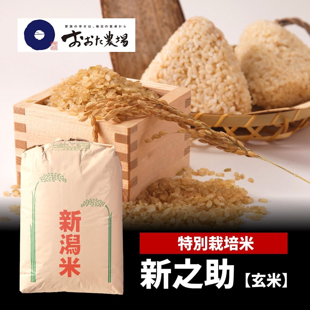 令和５年度産　新潟県産おおた農場　特別栽培米新之助　玄米３０ｋｇ