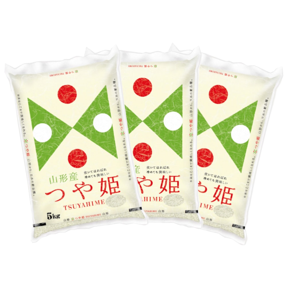 令和７年度　山形県産つや姫　精米１５ｋｇ（５ｋｇ×３）