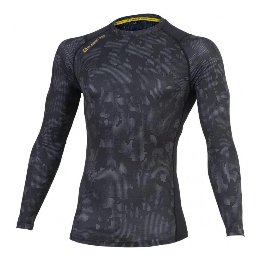 コーコス信岡　バックメッシュ　クールパワーサポート　長袖　ドットブラック　ＬＬ　Ｇ－１０２８