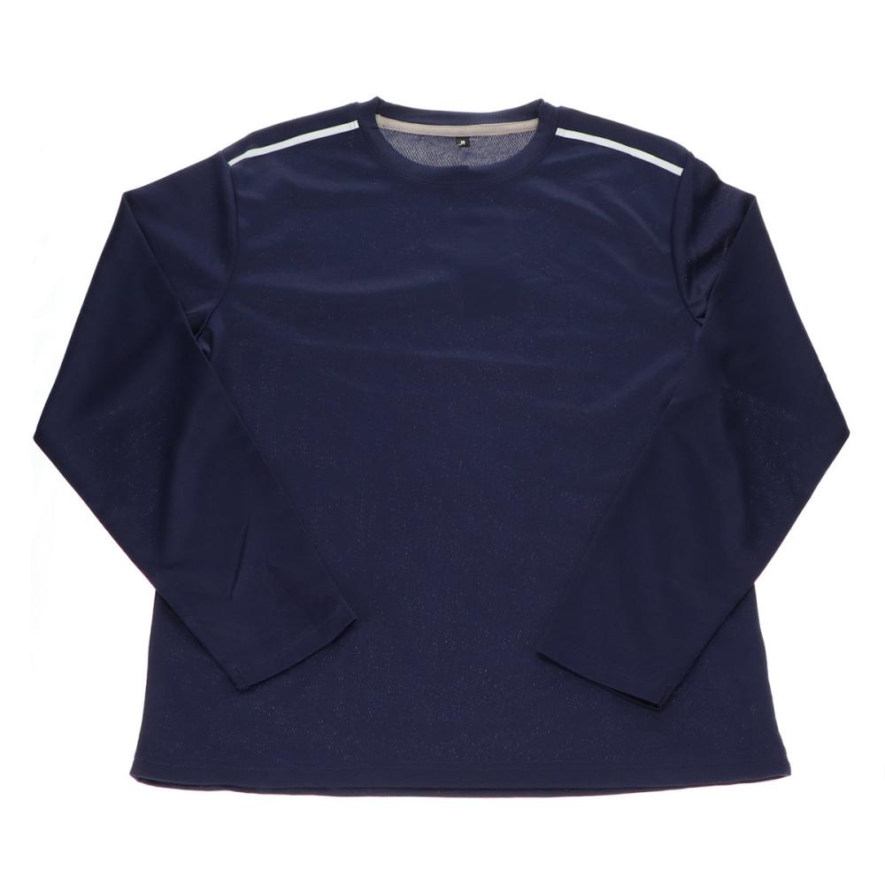 コメリ　ドライメッシュＴシャツ長袖　ネイビー　Ｌ