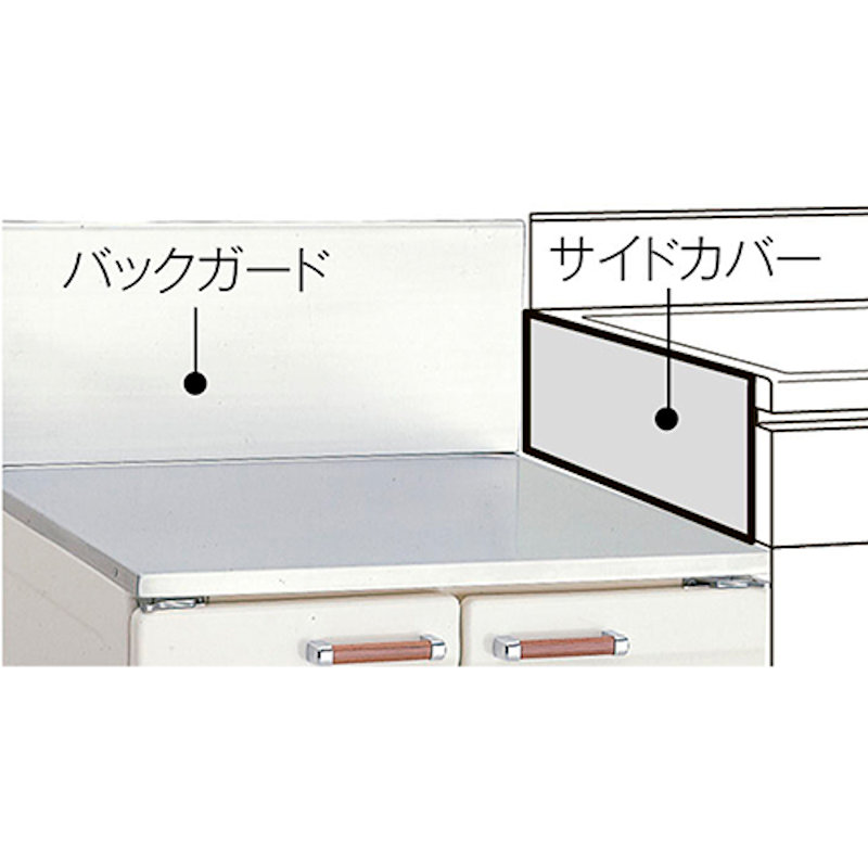 ＬＩＸＩＬ　コンロ用バックガード　セクショナルキッチン用　間口７５ｃｍ用　ＢＧＨ‐７５０（Ｋ‐７５用）