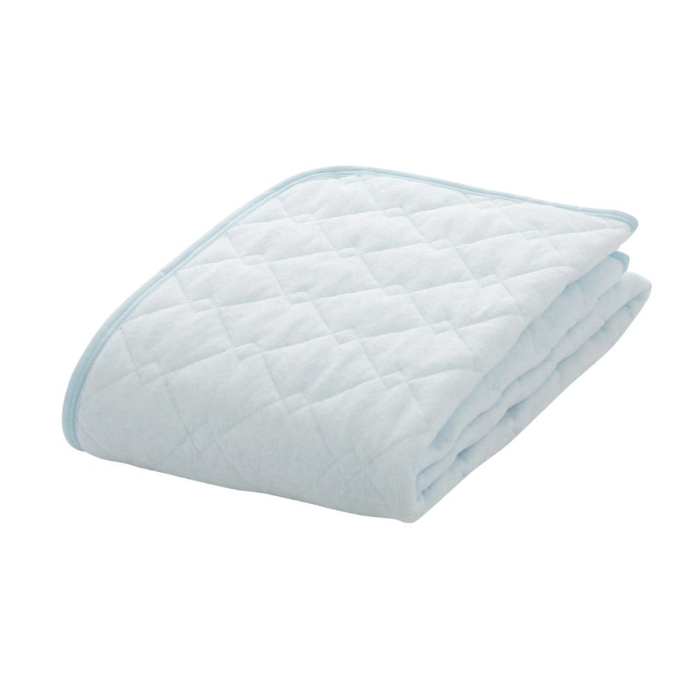 アテーナライフ　肌ざわりが良いシンカーパイル敷パッド　ブルー　セミダブル　１２０×２００ｃｍ