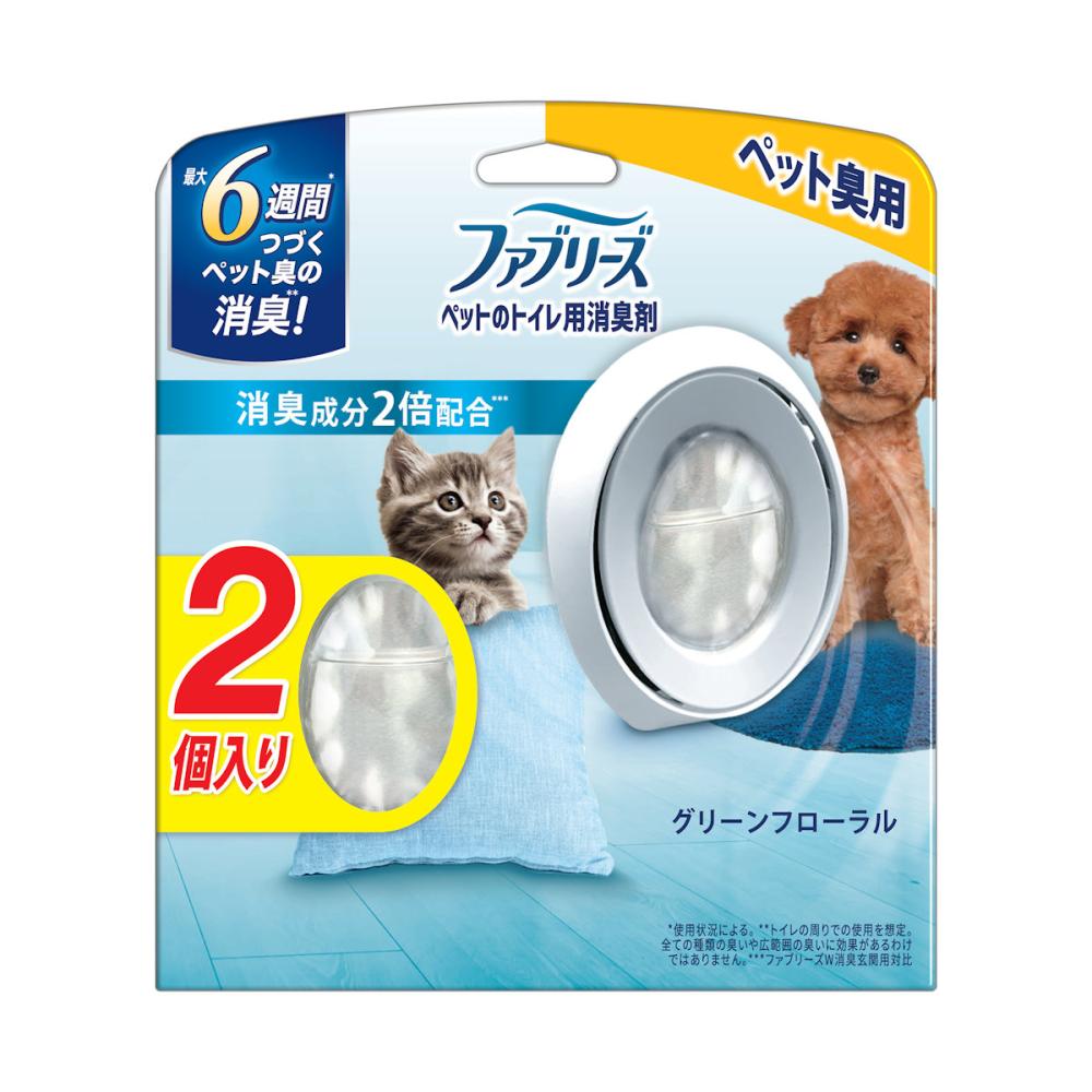 P&G ファブリーズW消臭 ペットのトイレ用消臭剤 クリーンフローラル 7mL×2個パック