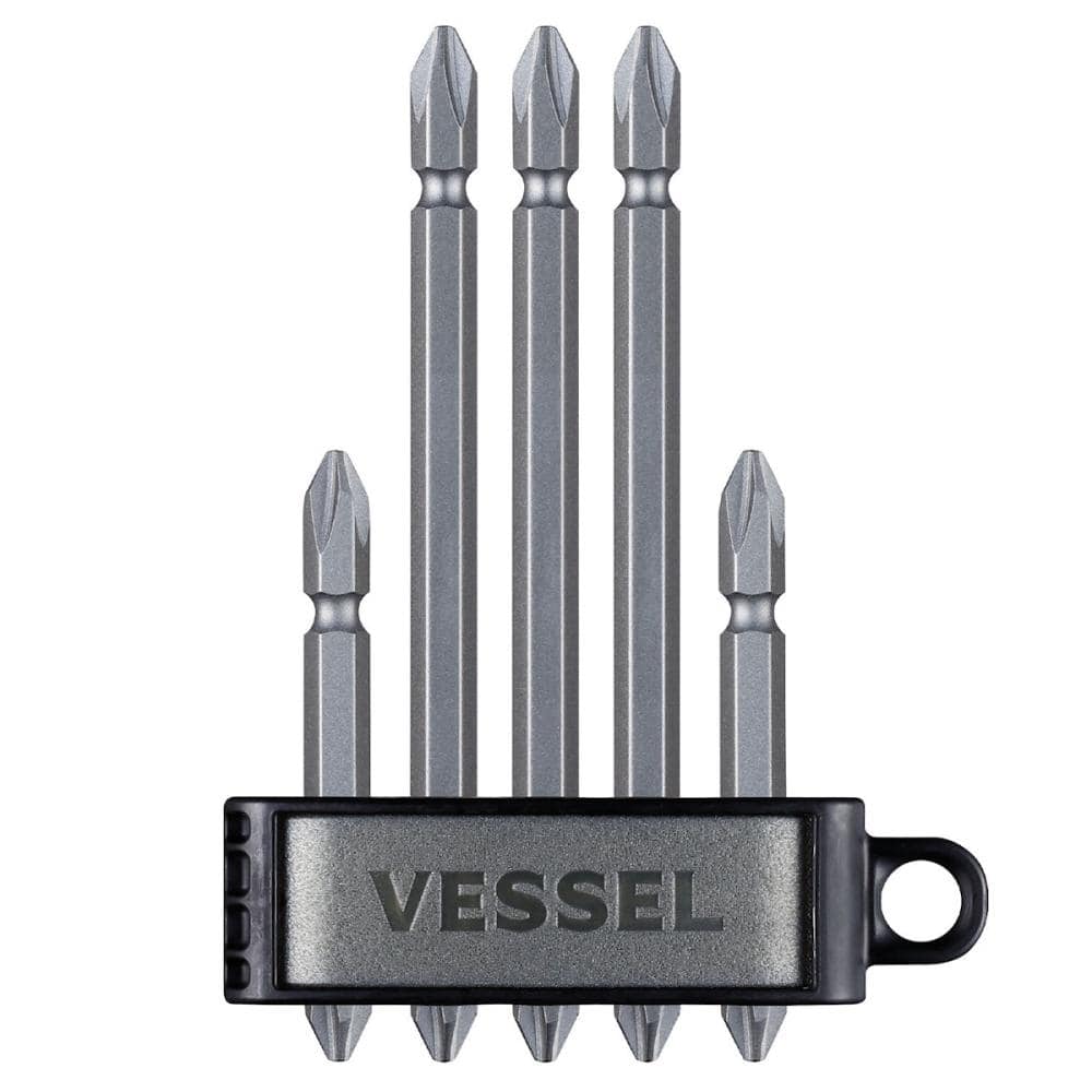VESSEL(ベッセル) 両頭ビット5本組 プレミアムグレー A145P-PGR