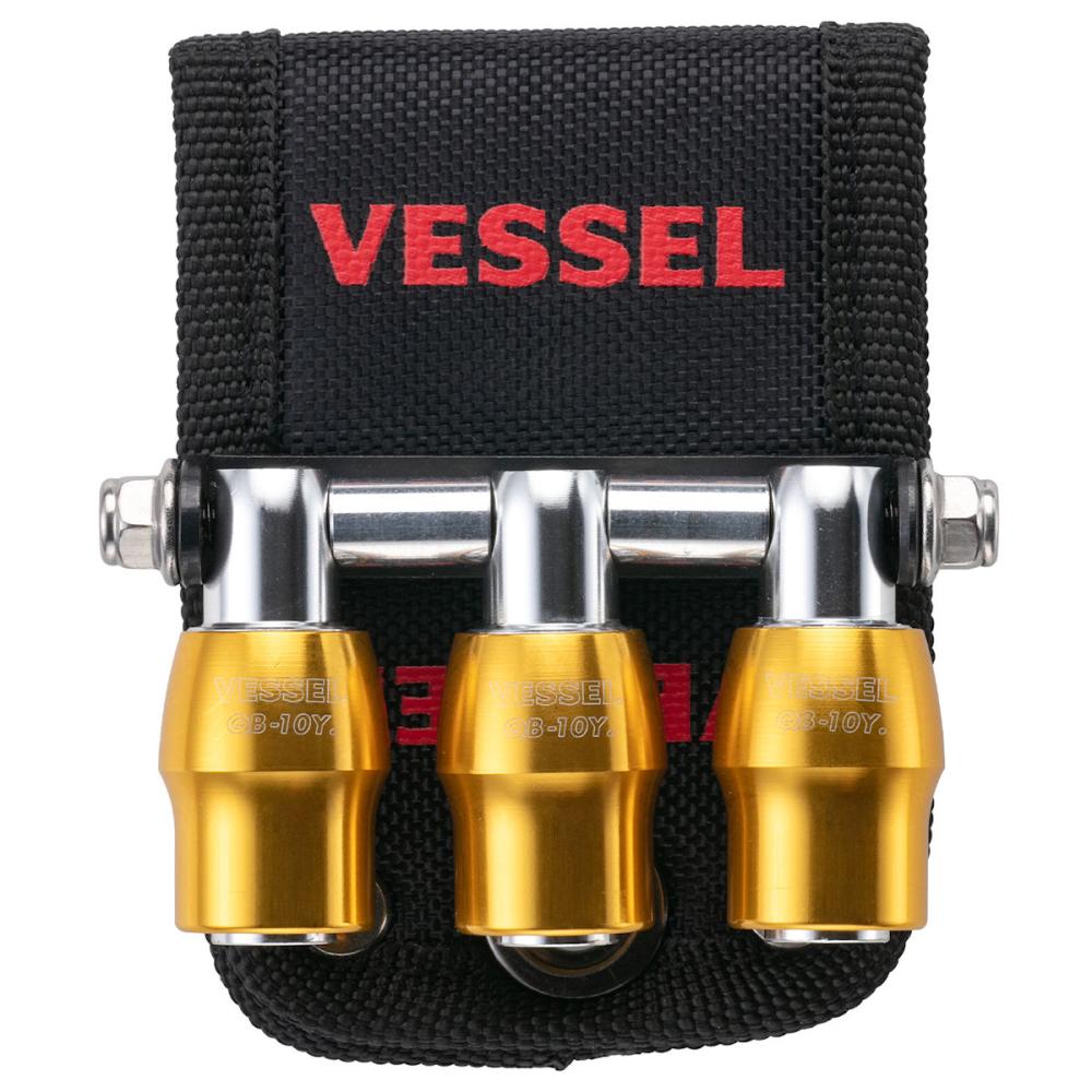 ＶＥＳＳＥＬ（ベッセル）　クイックキャッチャー３連ホルダー　黄　ＱＢ－１０Ｂ３Ｙ