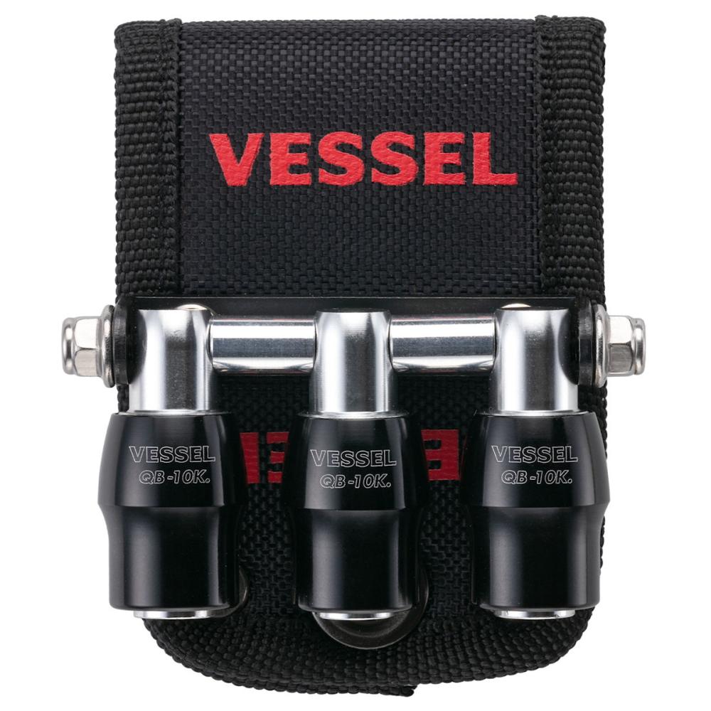 VESSEL(ベッセル) クイックキャッチャー3連ホルダー 黒 QB-10B3K