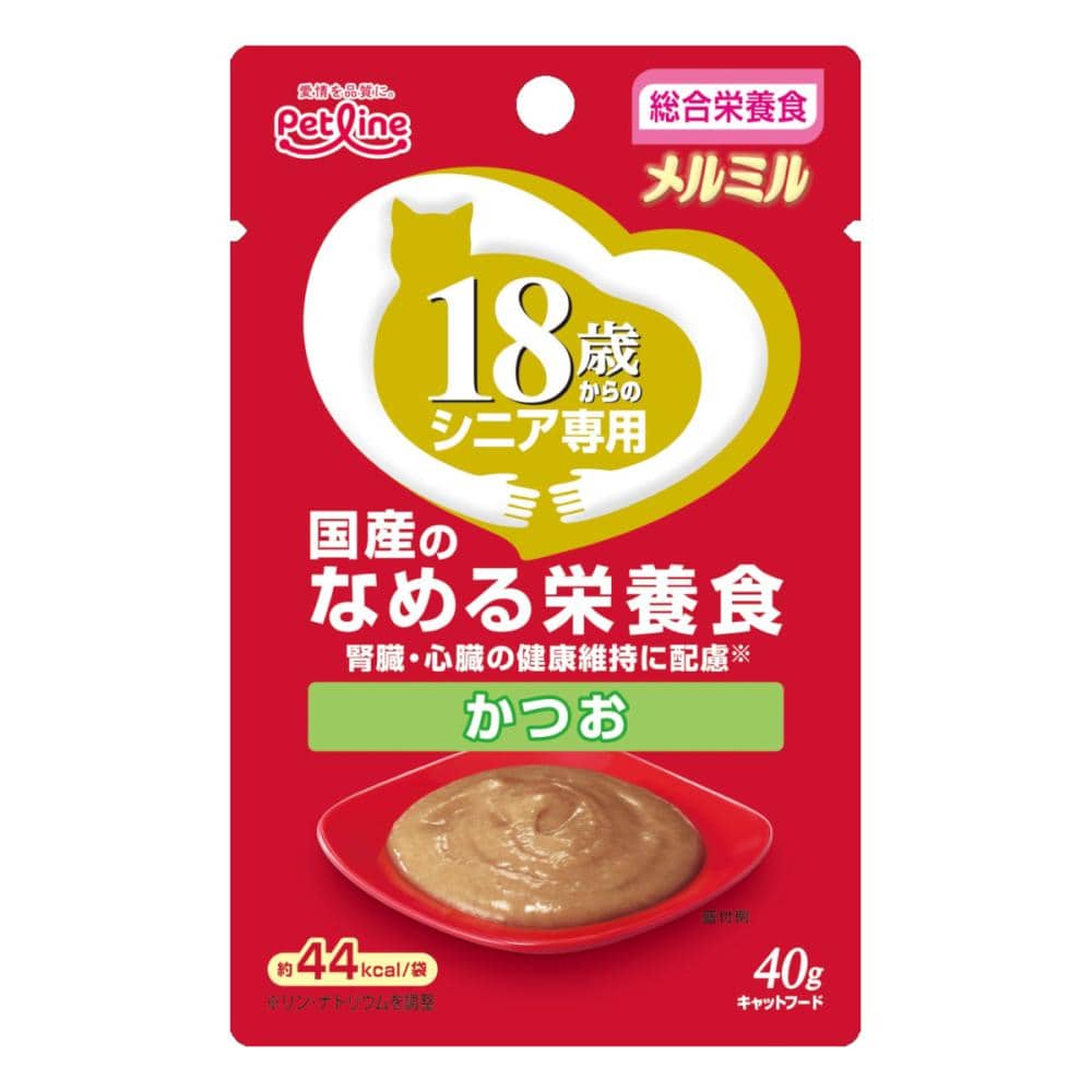 ペットライン キャネット メルミル なめる栄養食 18歳から かつお 40g