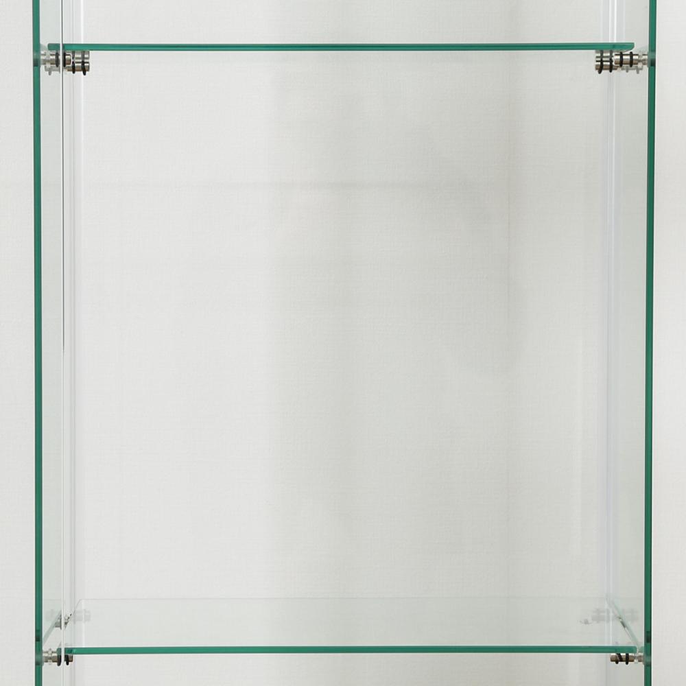 不二貿易 ガラスコレクションケース4段 ブラック 全面ガラス