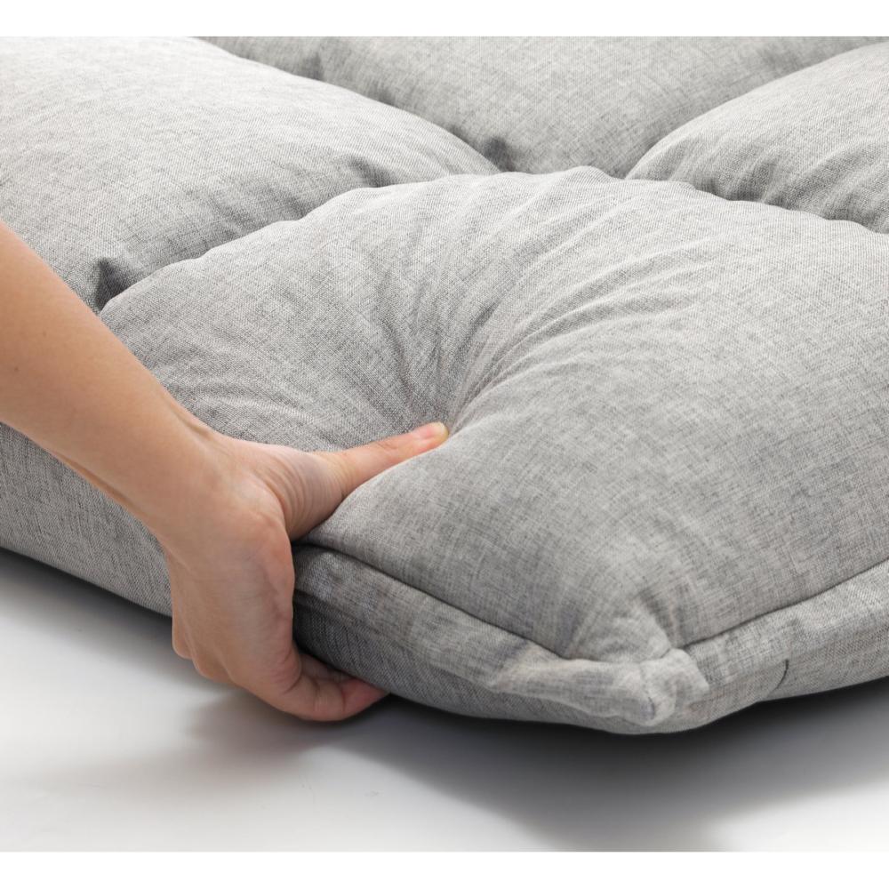 グレーのクッション椅子*2 アテーナライフ ワイドボリューム座椅子2 グレー の通販