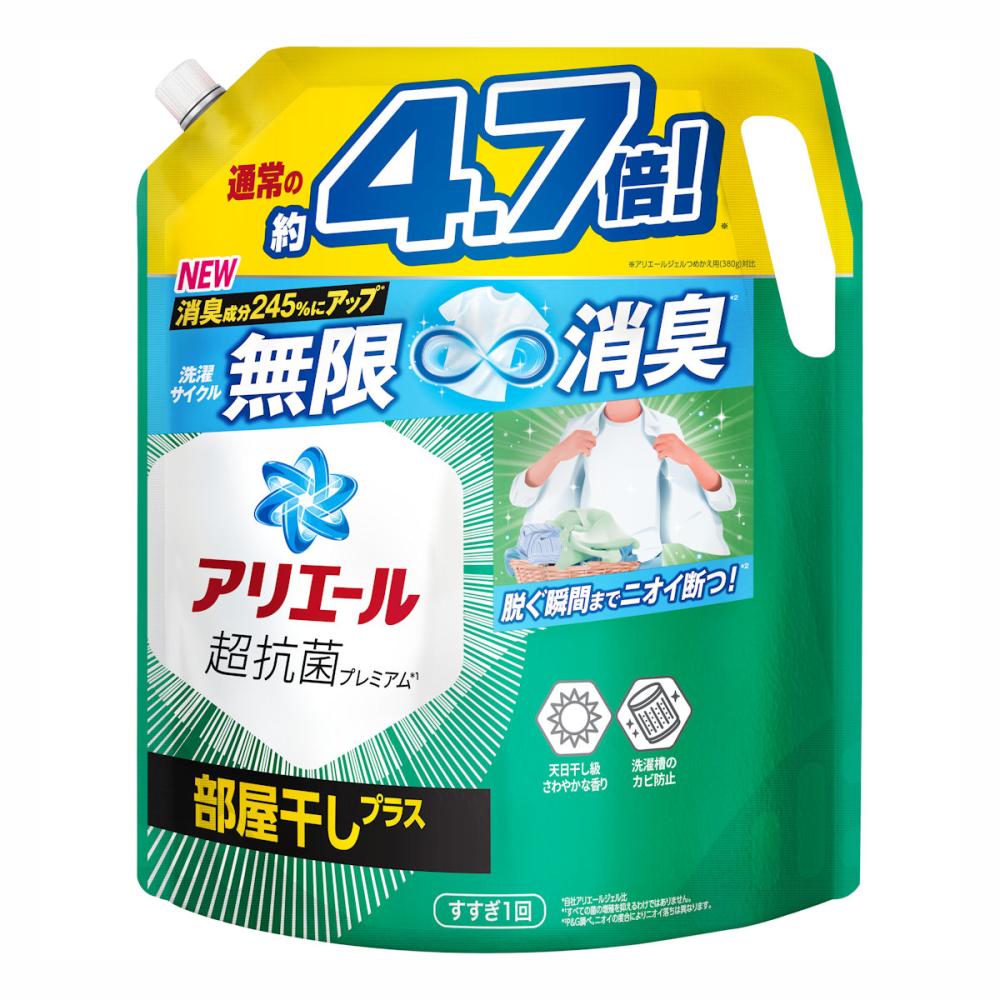 Ｐ＆Ｇ　アリエールジェル　部屋干しプラス　詰替用超ウルトラジャンボ　１．８１ｋｇ