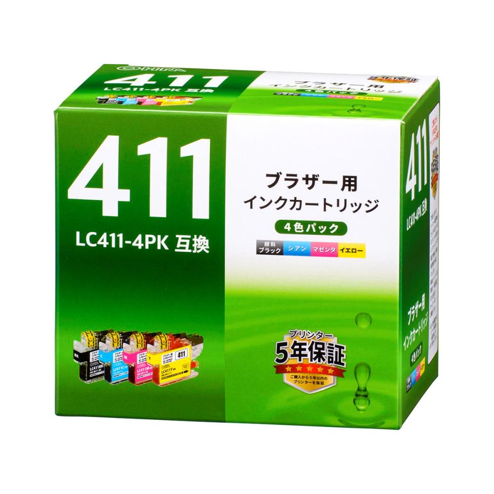 ブラザー互換インク 411 4P の通販 | ホームセンター