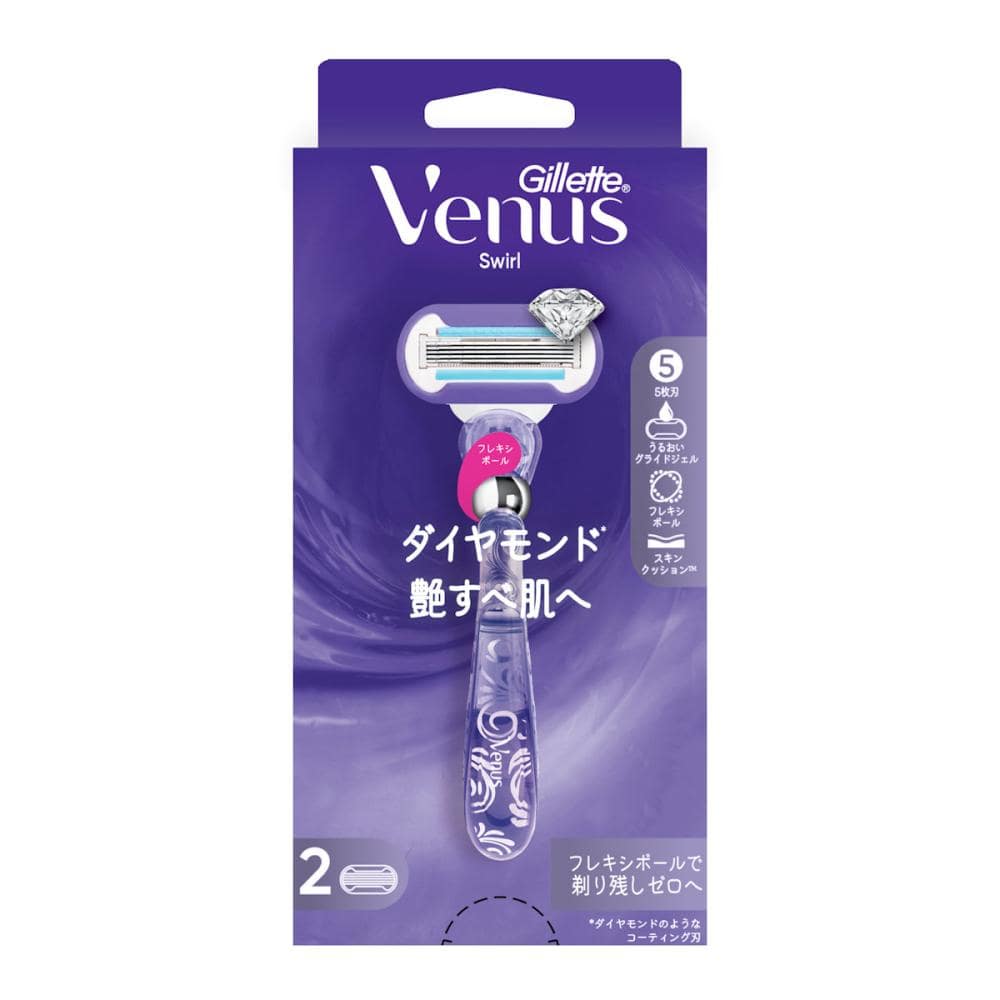 P&G ジレット ヴィーナス 艶すべ肌 ホルダー+替刃2個付