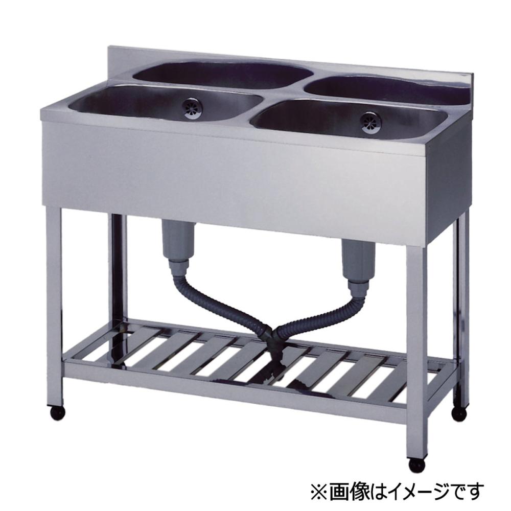 東製作所　業務用厨房機器　二槽シンクＨタイプ　幅１２００ｍｍ　ＨＰ２－１２００