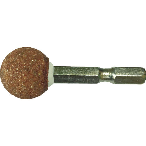 RELIEF 六角軸 軸付砥石 金属用(WA) 球型φ19mm_