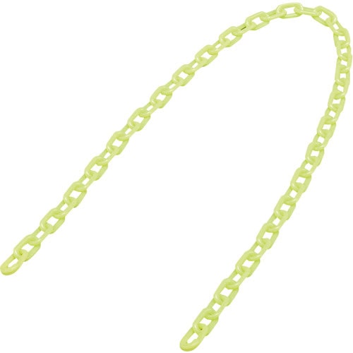 緑十字　プラスチックチェーン　蛍光緑　ＰＴ－６１２ＫＧ　長さ１．２ｍ　線径６ｍｍΦ　ポリエチレン＿