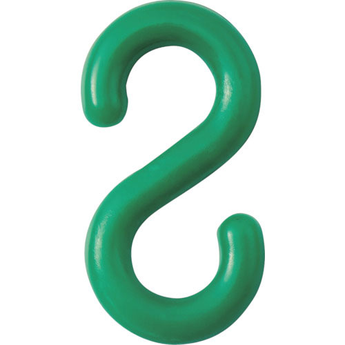 緑十字　Ｓ字フック　緑　ＰＦ－８Ｇ　線径８ｍｍΦ　２７．５×５２．５ｍｍ　２個組　樹脂製＿